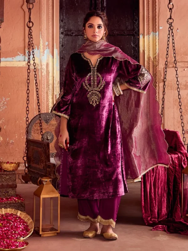 velvet kurta